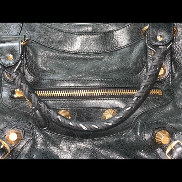 balenciaga city gold hardware